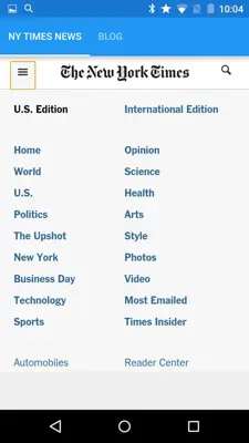 NY Times News android App screenshot 1